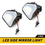 Xiyu Shop Beyaz 2 Adet Vw Passat Brocco Jetta Mk6 Eos Beetle R Led Yan Dikiz Aynası Zemin Zemin Lambası Puddle Karşılama Ampulleri (Yurt Dışından) - Renkli