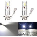 Xiyu Shop Beyaz Alüminyum Katur H3 Süper Led Ampuller 80W Oto Lambaları Araba Led Ampuller Araba Işık Kaynağı Dk Beyaz Sis Lambası Araba Far (Yurt Dışından)