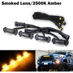 Xiyu Shop Füme Lens Amber Ijdm Raptor Tarzı Izgara Işığı LED Izgara Montaj Düzenekleri Yukarı Toyota Tacoma Için Wtrd Pro Grill Yalnızca, Ön Izgara Aydınlatması (Yurt Dışından) - araba sinyal ışığı - Renkli
