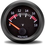 Xiyu Shop Gerilim Stili 52MM Gösterge 12V Su Sıcaklığı Yağ Sıcaklık Göstergesi Yağ Basın Yakıt Volt Göstergesi Hava Yakıt Oranı Boost Egzoz Sıcaklığı Araç Ölçer Siyah Kabuk (Yurt Dışından)