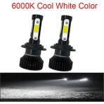 Xiyu Shop H11 Stili 4yan 6000K 2 Adet LED Mini Araba Far Lm H1 H3 H7 H8 H9 H Hb Hb H4 Hilk 6000K 8000K Otomatik Kafa Lambası Ampul (Yurt Dışından) - araba ampulü - Beyaz
