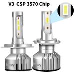Xiyu Shop H11 Stili Csp 3570 Çip Infitary Mini Araba H7 H4 Led Farlar Lm 6500K H1 H3 H11 H13 Hb3 Hb4 Hb Buz Diyot Lambası Otomatik Sis Ampul (Yurt Dışından) - Beyaz