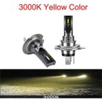 Xiyu Shop H3 Stili 1860 3000K 2 Adet Yeni 80W Lm Mini H4 H7 H1 LED Araba Far H8 H9 H Araba Styling Oto Far Sis Ampulleri 12V 24V (Yurt Dışından) - araba ampulü - Beyaz