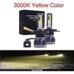 Xiyu Shop H3 Stili 3000K 2 Taraf Muxall LED Mini Araba Far 80W Lm 4 Yan Ar Ampul H4 H11 H4 Hk Otomatik Far Için Sis Farları (Yurt Dışından) - araba ampulü - Beyaz