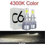 Xiyu Shop H3 Stili 4300K Oto Led Buz Ampul Için Led Far Araba Led Işık H4 H8 H Hb3 Bh4 H1 Otomobil Diyot Lambaları Led Ampul H7 Sis Lambası (Yurt Dışından) - Beyaz
