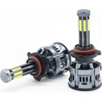 Xiyu Shop H4 Stili 8 Taraf Zdatt Taraflar H8 H11 H7 LED Lm Hb Hb4 H1 H3 H4 LED Far Ampul 12V Turbo Canbu Derece Süper Otomatik Lamba (Yurt Dışından) - araba ampulü - Beyaz
