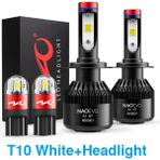 Xiyu Shop H9 Stili T10 x Far Nao H7 LED H4 H11 Hb Hb3 H1 H8 Araba Far Ampülleri Cob Smd 6000K Beyaz 60W 12V H3 H Oto Aksesuarları (Yurt Dışından) - araba ampulü