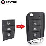 Xiyu Shop Keyyou 3 Düğme Kauçuk Uzaktan Araba Tuş Takımı Volkswagen Vw Golf K4 6 Skoda Octavia Için Seat Leon Ibiza Altea Anahtarlık (Yurt Dışından)