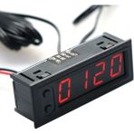 Xiyu Shop Kırmızı Stil Ootdty Dıy Işlevli Yüksek Hassasiyetli Saat Iç ve Dış Araç Sıcaklığı Pil Voltajı Monitör Panel Metre Dc 12V (Yurt Dışından)