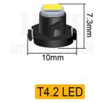 Xiyu Shop Kristal Mavi Tarzı T4.2-2835 LED Araba Ampulü Luces LED Para 1 Led'ler Smd Oto Iç Yan Işık (Yurt Dışından) - araba sinyal ışığı - Renkli