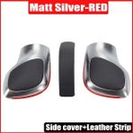 Xiyu Shop Mat Siver-Kırmızı 3 Otomatik Vites Topuzu Kolu Vites El Topu Vw Golf 6 7 R Gtı Passat B7 B8 cc R20 Jetta Mk6 Glı Chromematt Gümüş Dsg Logo (Yurt Dışından)
