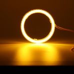 Xiyu Shop Sarı Stil 70 mm 2 Adet Angel Eyes LED Oto Halo Halka Işık Araba Ampüller Cob Far Drl Gündüz Çalışan Işık Araba Styling Dekoratif Işıklar (Yurt Dışından)