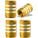 Xiyu Shop Şerit-Altın Tarzı 4 Adet Zar Tarzı Lastik Vana Kök Arabalar Için Kapaklar Motosikletler Bisiklet Alüminyum Alaşım Nipel Kapakları Lastik Hava Valfi Toz Geçirmez Tekerlek Kapakları (Yurt Dışından)