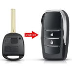 Xiyu Shop TOY48 2btn Tarzı Keyyou Modifiye Flip Araba Anahtarı Kabuk Kılıf Toyota Camry Rav4 Corolla Prado Yarıs Yedek Düğmeler Kesilmemiş TOY43 Bıçak (Yurt Dışından)