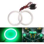Xiyu Shop Yeşil Stil 80MM 2 Adet Angel Eyes Halo Yüzükler Cob LED Araba Motosiklet Sis Genişliği Far Beyaz Kırmızı Mavi (Yurt Dışından)