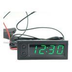 Xiyu Shop Yeşil Stil Dc 12V Çok Işlevli Yüksek Hassasiyetli Saat Iç ve Dış Araç Sıcaklığı Pil Gerilimi Monitör Panel Metre Dıy Ayarlanabilir (Yurt Dışından)
