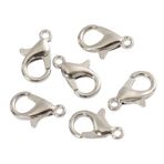 XJHNB 100 adet 10-18mm DIY ıstakoz klipsler kanca takı yapımı kolye bilezik bileşenleri konektörü antika bronz Metal toka