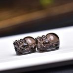 XJHNB 13 x 17 mm 2 adet Doğal Obsidyen Taş Boncuklar Bilezik Yapımı için Doğal Değerli Taş Boncuklar Boncuk/Cazibe/Takı Yapımı için Kolye