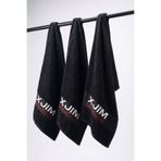 XJIM 3'lü %100 Pamuk Siyah Spor Sporcu Havlusu 30x100 Fitness Antrenman Gym Golf Boks Havlusu Ter Emici