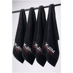 XJIM 4'lü %100 Pamuk Siyah Spor Sporcu Havlusu 30x100 Fitness Antrenman Gym Golf Boks Havlusu
