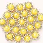 XJSDI 100 adet 12mm güneş çiçek inci dikmek Rhinestones altın kaplama Flatback dikmek kristaller elbise elbise ayakkabı çanta dekorasyon