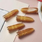 XJSDI 20/50 adet 50 x 15 mm Metal Taban Reçine Geçiş Düğmeleri Hırkalar için Zeytin Düğmeleri Vintage Geçiş Düğmeleri Kaban Örgü Beyaz Kahve