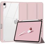 Xkladz iPad Air 11" M2 (2024) / iPad Air 5. / 4. Nesil (2022/2020) 10,9 inç için Kılıf, Kalem Tutuculu Protetive Kılıf, Stand Şeffaf Arka Kapak, Otomatik Uyku/Uyandırma, Sevimli Pembe