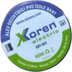 Xkoren Yeşil Alev Önleyici Pvc Izole Bant 0.13MM x 18MM x 10Y (9.14M) (10 Adet)