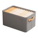XL Kumaş Saklama Kutusu Giysiler için Kulplu Katlanabilir Saklama Sepetleri Oyuncaklar ve Ev nizationGri Küpler Raflar ve Dolaplar için48x28x25 cm