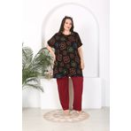 XL Modam KADIN BÜYÜK BEDEN TUNİK PANTOLON LİKRALI VİSKON TAKIM