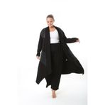 XL Modam KADIN LİKRALI VİSKON SİYAH BÜYÜK BEDEN HIRKA