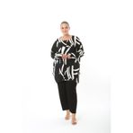 XL Modam KADIN LİKRALI VİSKON SİYAH BÜYÜK BEDEN TUNİK