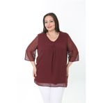 XL Modam XLMODAM KADIN İÇİ VİSKON DIŞI ŞİFON AKLETLİ BÜYÜK BEDEN ŞİFON TUNİK