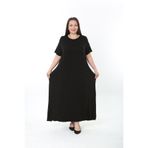 XL Modam XLMODAM KADIN YANLARI TAŞLI LİKRALI BÜYÜK BEDEN ELBİSE