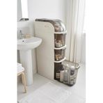XL Slim Tekerlekli Organizer Dolap, 4 Çekmeceli Dar Alan Depolama Ünitesi, Banyo, Mutfak ve Çamaşır Odası İçin Çok Amaçlı Aralık Dolabı, 95x20x38,5 cm