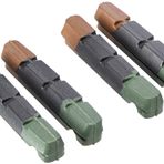 XLC Üniseks – Yetişkin Fren Ayakkabısı Yedek Fren Lastiği BS-X01 4'lü Set 55 mm, Siyah, Yeşil, Kırmızı