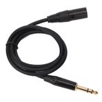XLR Dengeli Kablo Yüksek Performans 6.35 Mm Erkek XLR Männliche Kablosu Aktif Hoparlörler Için, Anti -parazit Için Altın Kaplama, Mikrofon Ses Sistemleri Için [alüminyum Alaşım, siyah] Sahne (1.8)