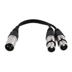 Xlr Y Çoklayıcı Kablo 1.5 Metre ( 1 Erkek-2 Dişi)