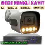 XM Pro 5 Megapiksel Gece Renkli Gösteren 1 Kameralı Güvenlik Kamerası Seti