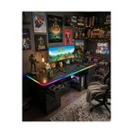 XMAX 200x80CM RGB Bluetooth Pixel Led - Çekmeceli MDF Metal Ayak ZYRA Yayıncı Oyuncu Masası