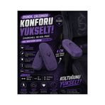 XMAX Churchill 3D Koltuk Kol Pedi Kadife Kumaş 32 DNS Yoğun Sünger Mor (Ergonomik Kol Destek)
