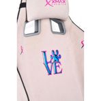 Xmax / Rio Plus Love Açık Pembe Su İtici Lüks Kadife Şönil Kumaş Oyuncu Koltuğu / 120 Kg Taşıma