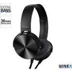 XML Dünyası Hd Extra Bass Kablolu Mikrofonlu Kulaklık Siyah