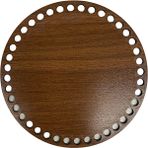 XML Evreni Ahşap Sepet Tepsi Tabanı 15 cm Yuvarlak Ceviz Çift Yüz 3mm - Renkli - Standart