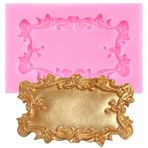 XMOLDNMS Fotoğraf çerçevesi, fondan şekilleri, vintage çerçeve, resim çerçevesi, silikon kalıp, pasta dekorasyonu, cupcake süsü, şekerlemeler, çikolata, polimer kil, kauçuk macun