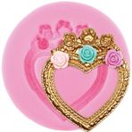 XMOLDNMS Kalp resim çerçevesi silikon kalıplar fotoğraf çerçevesi fondan form gül çiçek şeklinde pasta dekorasyonu Cupcake Topper şekerleme çikolata, polimer kil sakız macunu