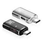 XMSJSIY Type-C USB OTG Adaptörü USB C USB 3.0 USB C Şarj Adaptörü/Tip C Ses Jakı Adaptörü Kulaklık Dönüştürücü 2'si 1 Arada USB-C OTG Adaptörü USB Disk HDD, SSD için - 2 Adet