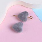 XNASU 11mm 20 adet peluş kalp kadife kaplı akrilik boncuklar yün keçe boncuk anahtarlık yapımı işçiliği firkete kadife kumaş kaplı boncuklar