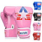 Xnature Çocuk boks eldiveni, hediye kutulu, 113,4 g, 170 g, 227 g, hediye kutulu, çocuk, karikatür, MMA, Kickboks, idman, genç boks eldiveni, antrenman eldiveni, 5 – 12 yaş, pembe