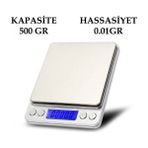 Xnews Dijital Hassas Terazi Tartı 500 Gr./0.01 Gr. I-2000